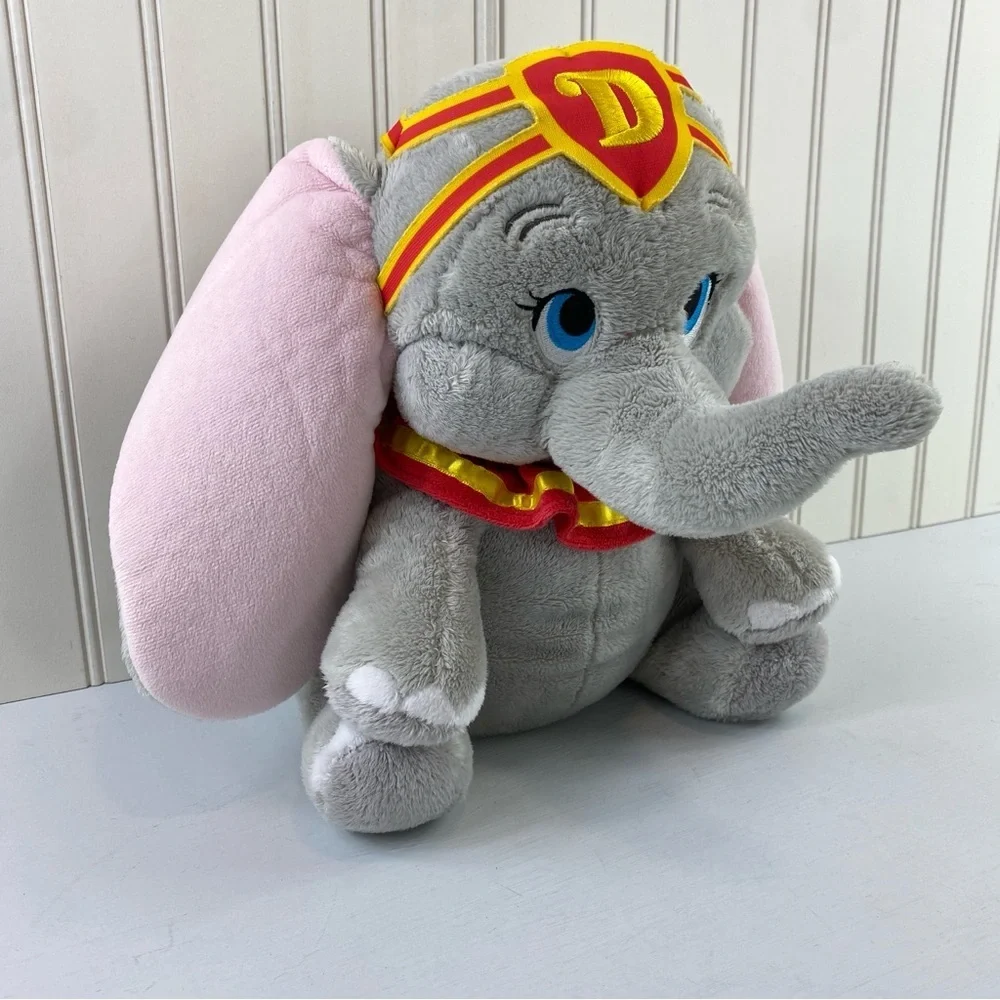 Disney Official Disney Parks Gray and Pink Elephant‎ Stuffed Animal 11”